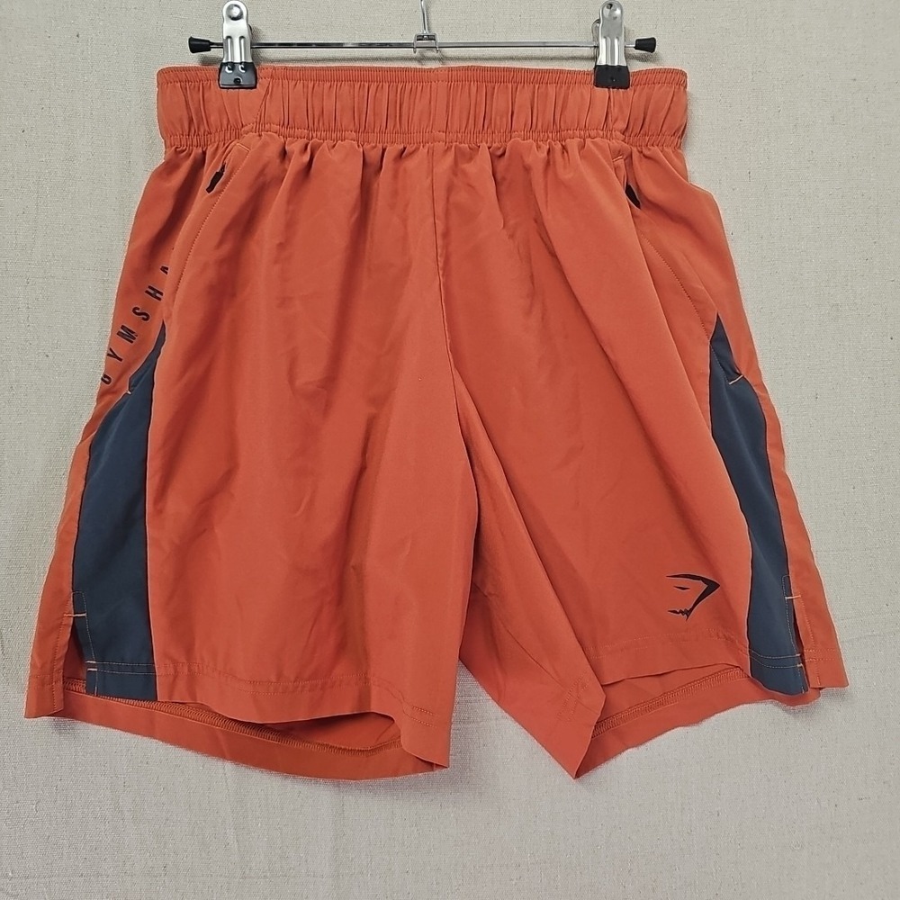 Gymshark Sport 7" A3A1Q Men's Size Small Orange‎ Athletic Gym Performance Short